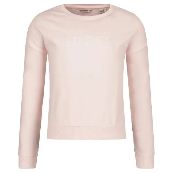 

Детская махровая толстовка стандартного кроя Guess, розовый
