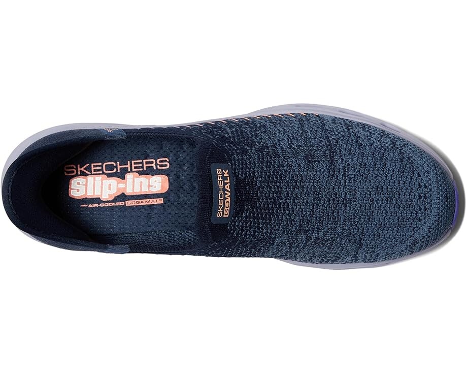 Кроссовки SKECHERS Performance Go Walk Glide Step 2.0 Venus Hands Free Slip-Ins, цвет Navy/Multi — фото 2