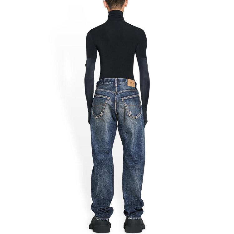 Мужские свободные джинсы Selvedge Heavy Denim Large Fit Balenciaga, синий — фото 4