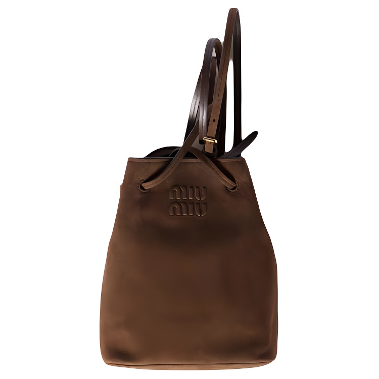 

MIU MIU Женская клатч из замши темно-коричневого цвета