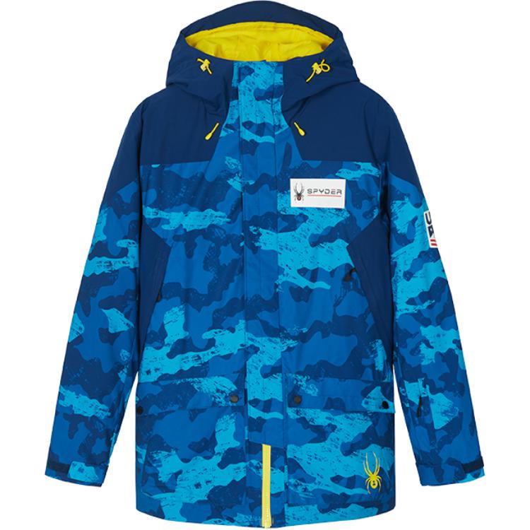 

SPYDER Куртка мужская камуфляжная сине-желтая, Camouflage Blue Yellow