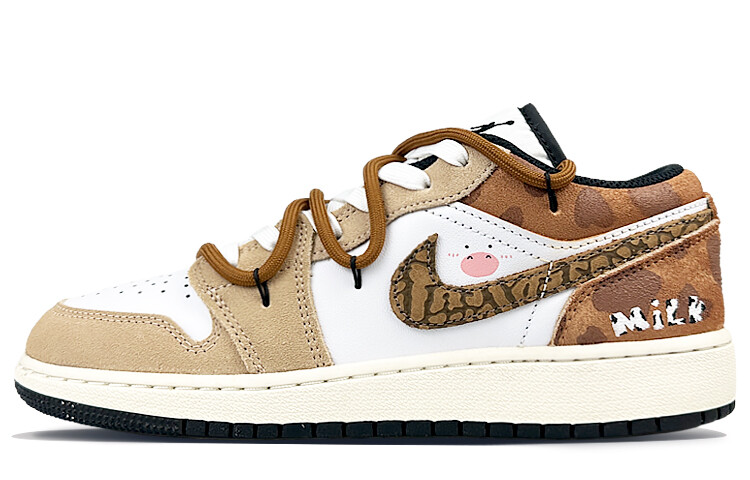 Кроссовки Air Jordan 1 Vintage Basketball Shoes Women's Low-Top White — фото 2