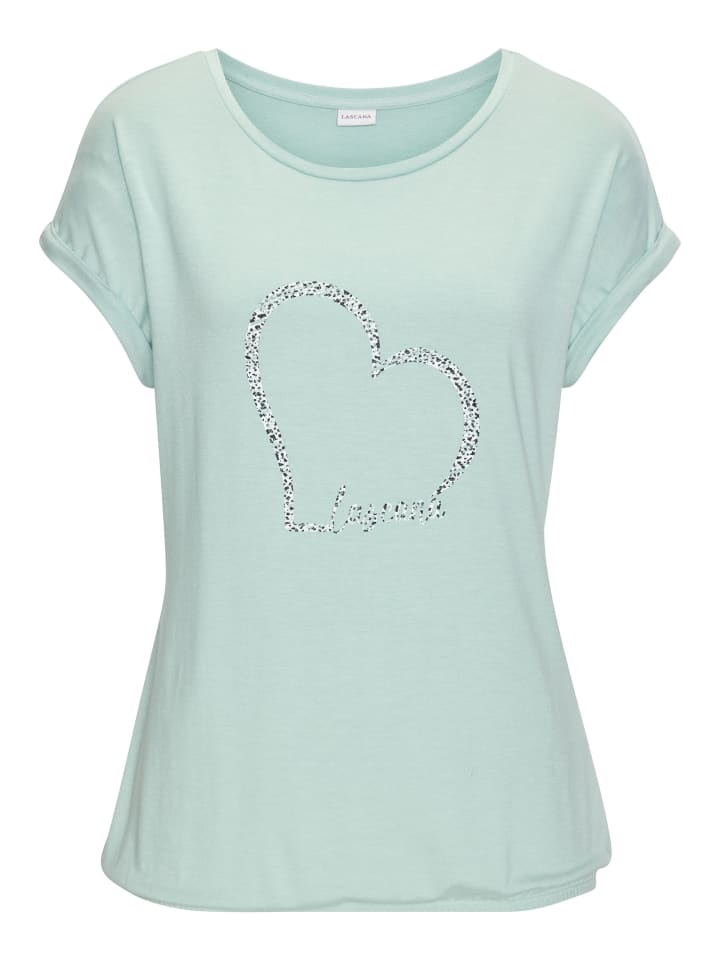 

Рубашка с короткими рукавами мятного цвета LASCANA