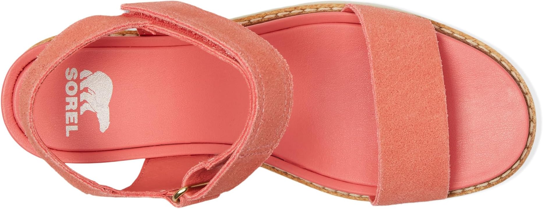 Туфли SOREL Joanie IV Y Strap Wedge, цвет Coral Blossom, Gum — фото 2