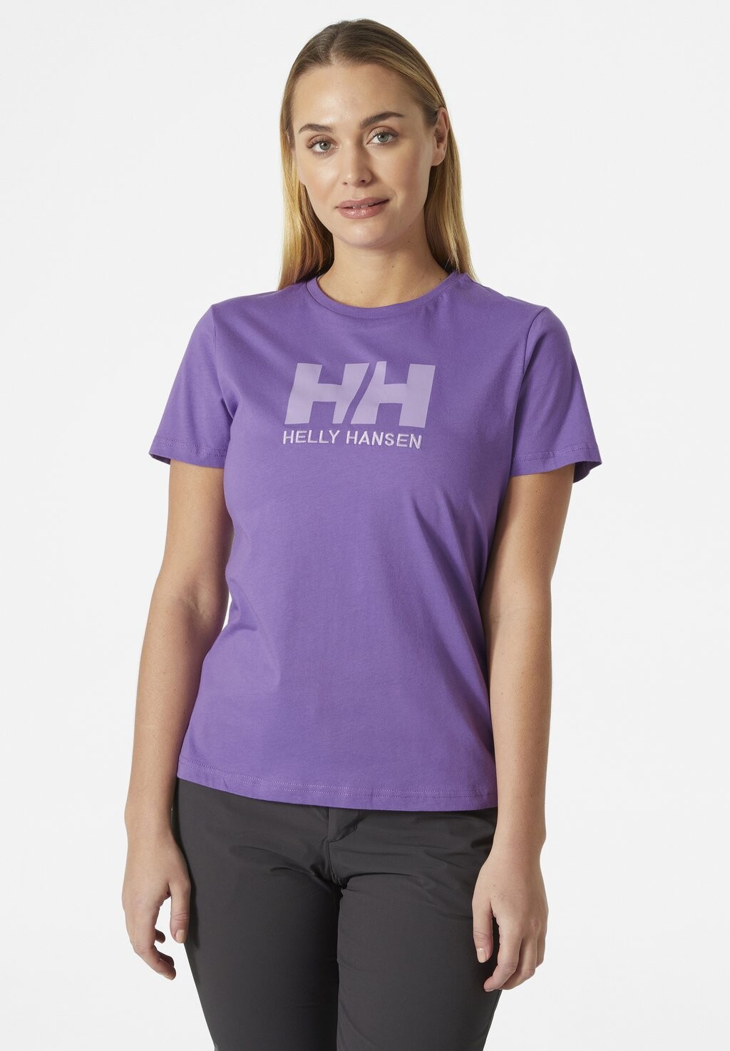 

Футболка с принтом LOGO Helly Hansen, цвет electric purple