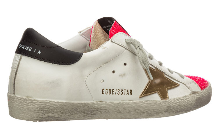 Кроссовки Golden Goose Super-Star женские, белый / красный — фото 4