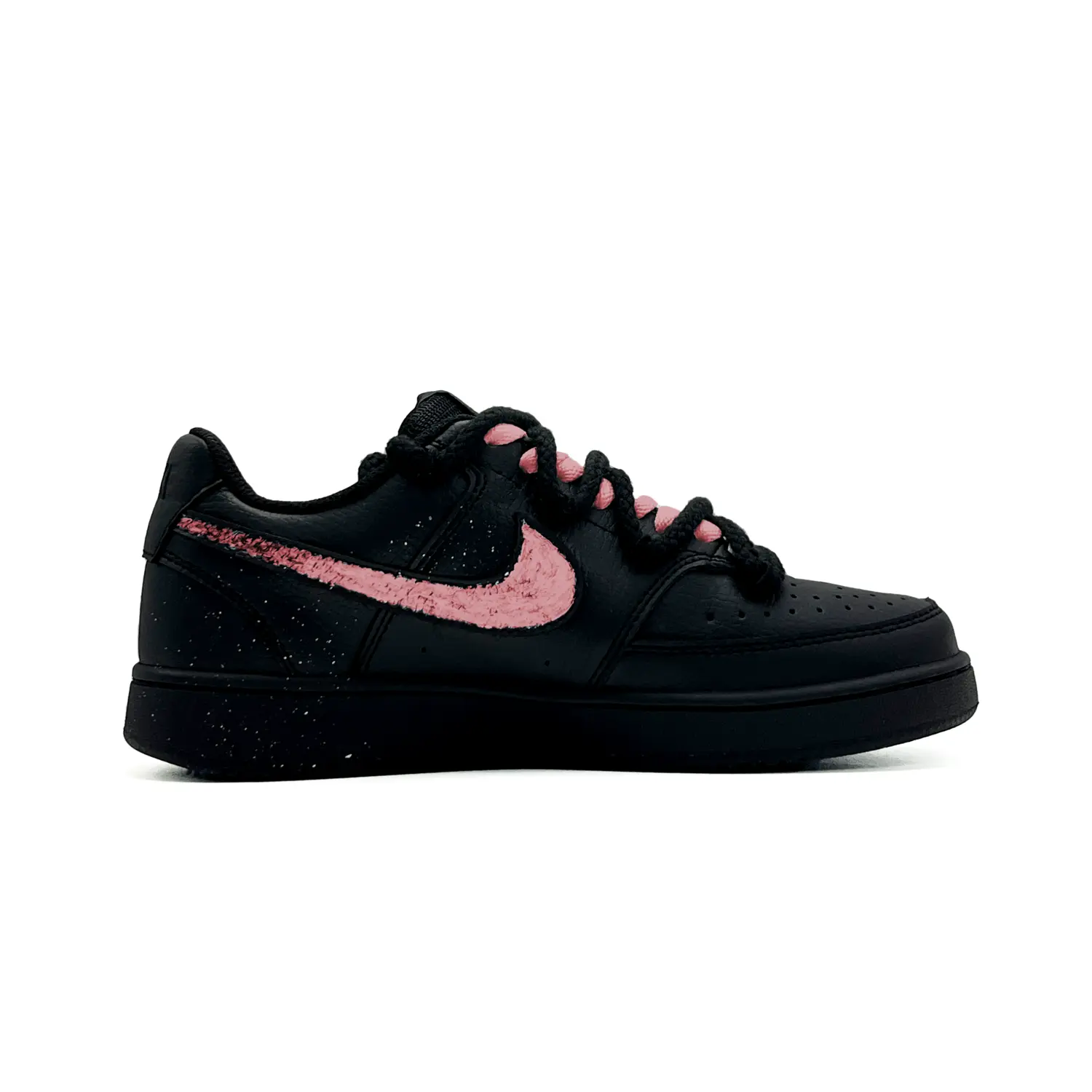 Nike Court Vision Low Rose Nebula PU синтетическая кожа амортизация, износостойкие низкие скейтборд кроссовки Unisex — фото 3