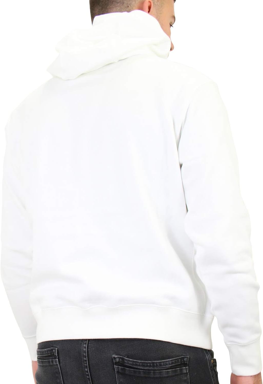 Толстовка с капюшоном Nike Mens Sportswear Club, White/White/Black — фото 3