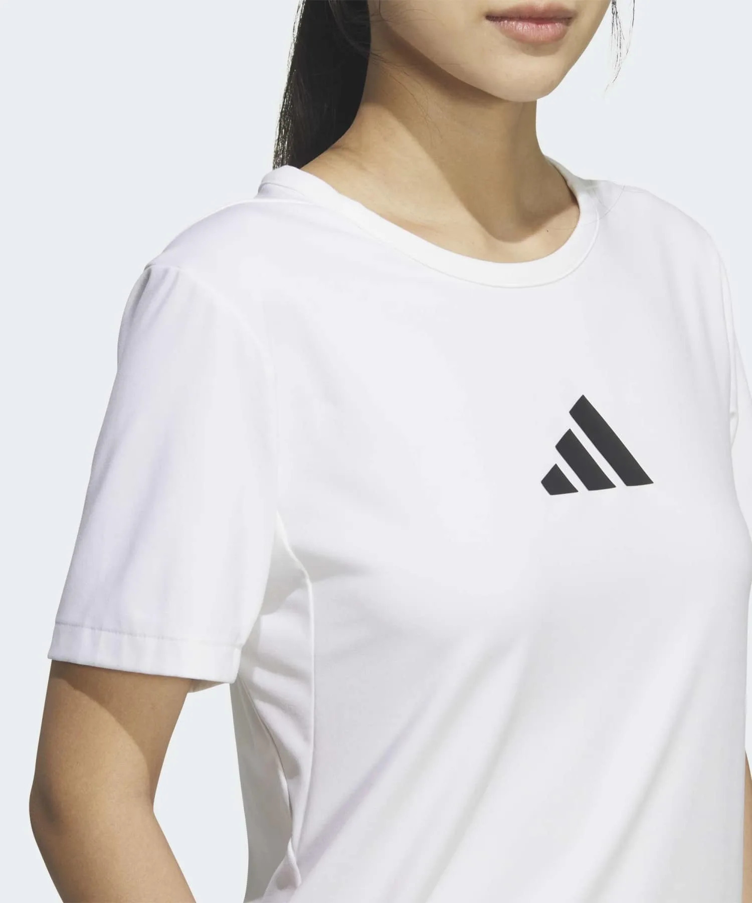 Женская футболка с коротким рукавом и логотипом adidas W ZNE SS Tshirts белая — фото 3
