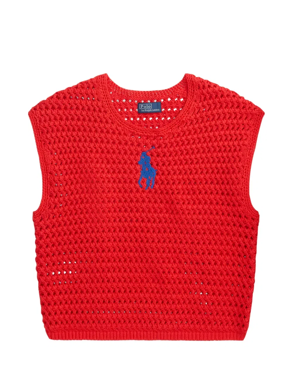 Вязаный топ с логотипом Polo Ralph Lauren, красный
