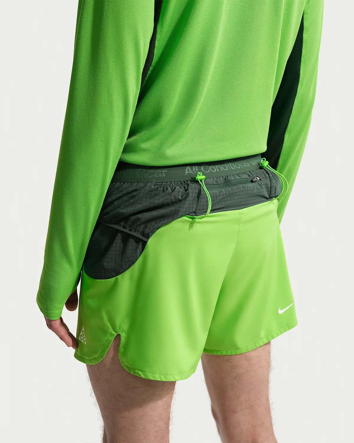 Мужские шорты Nike ACG "Second Sunrise" Dri-FIT ADV 5" с вкладышем, Mean Green/Fir/Summit White — фото 3