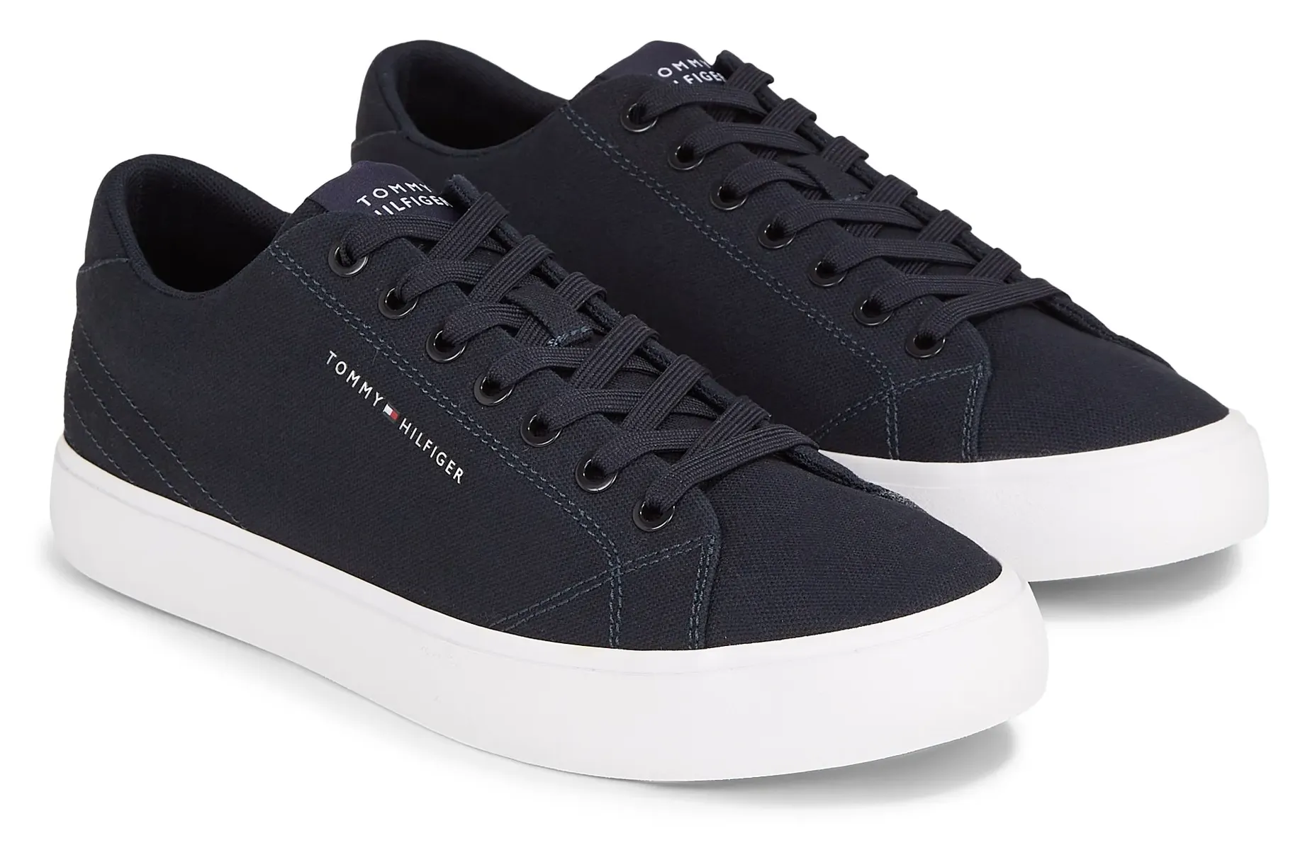 

Кроссовки Tommy Hilfiger "TH HI VULC LOW CANVAS", синий