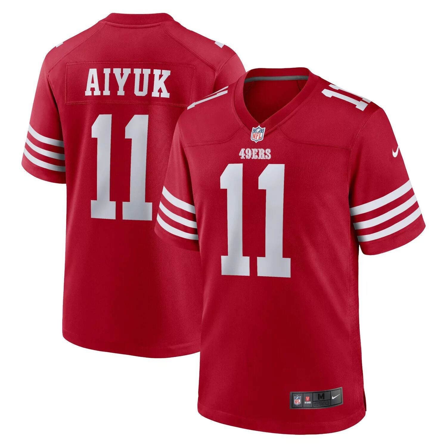 

Мужское игровое джерси команды Brandon Aiyuk Scarlet San Francisco 49ers Team Player Nike