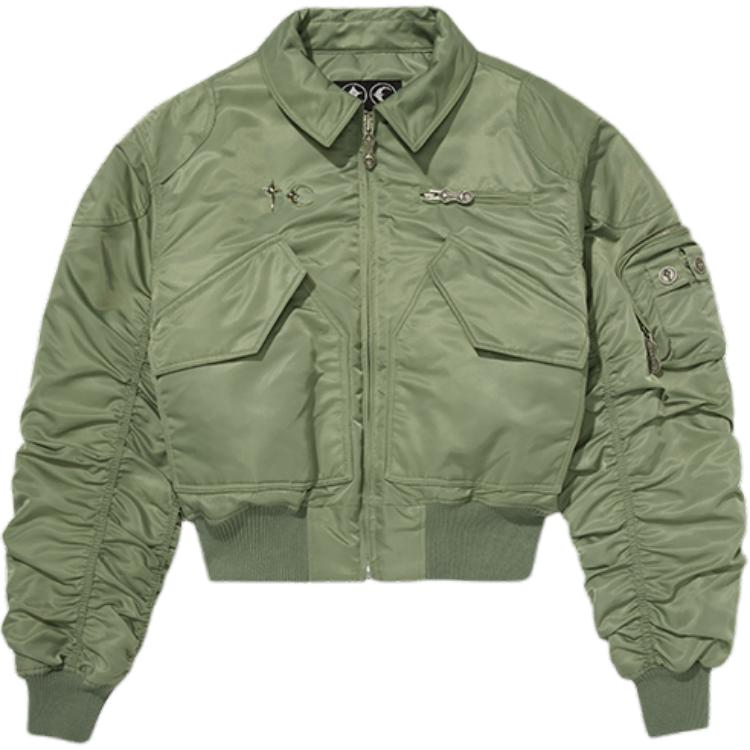 

THUG CLUB Куртка-бомбер с заклепками, Olive