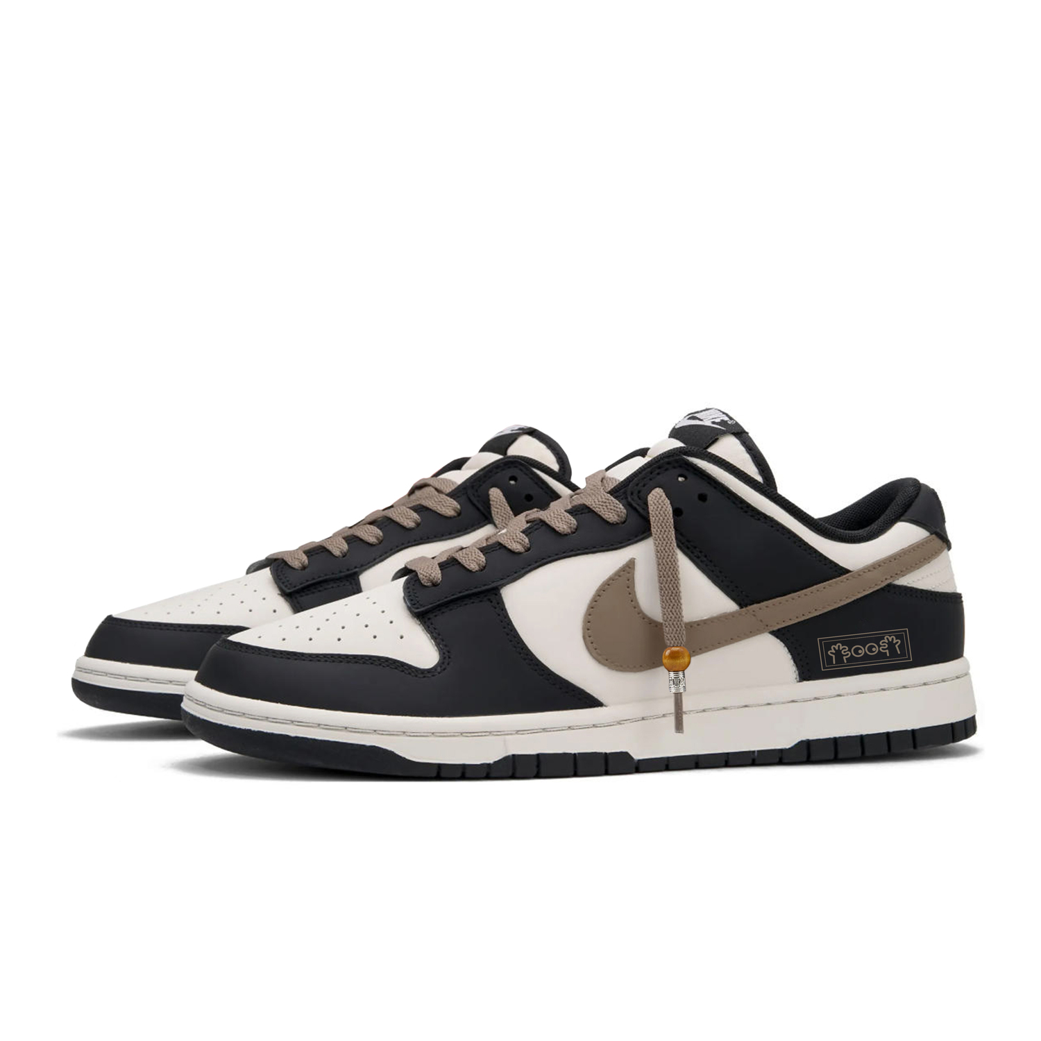 Nike Dunk Caramel Mocha Slip Resistant легкие амортизирующие низкие кроссовки для скейтбординга черно-коричневые Kids' — фото 4