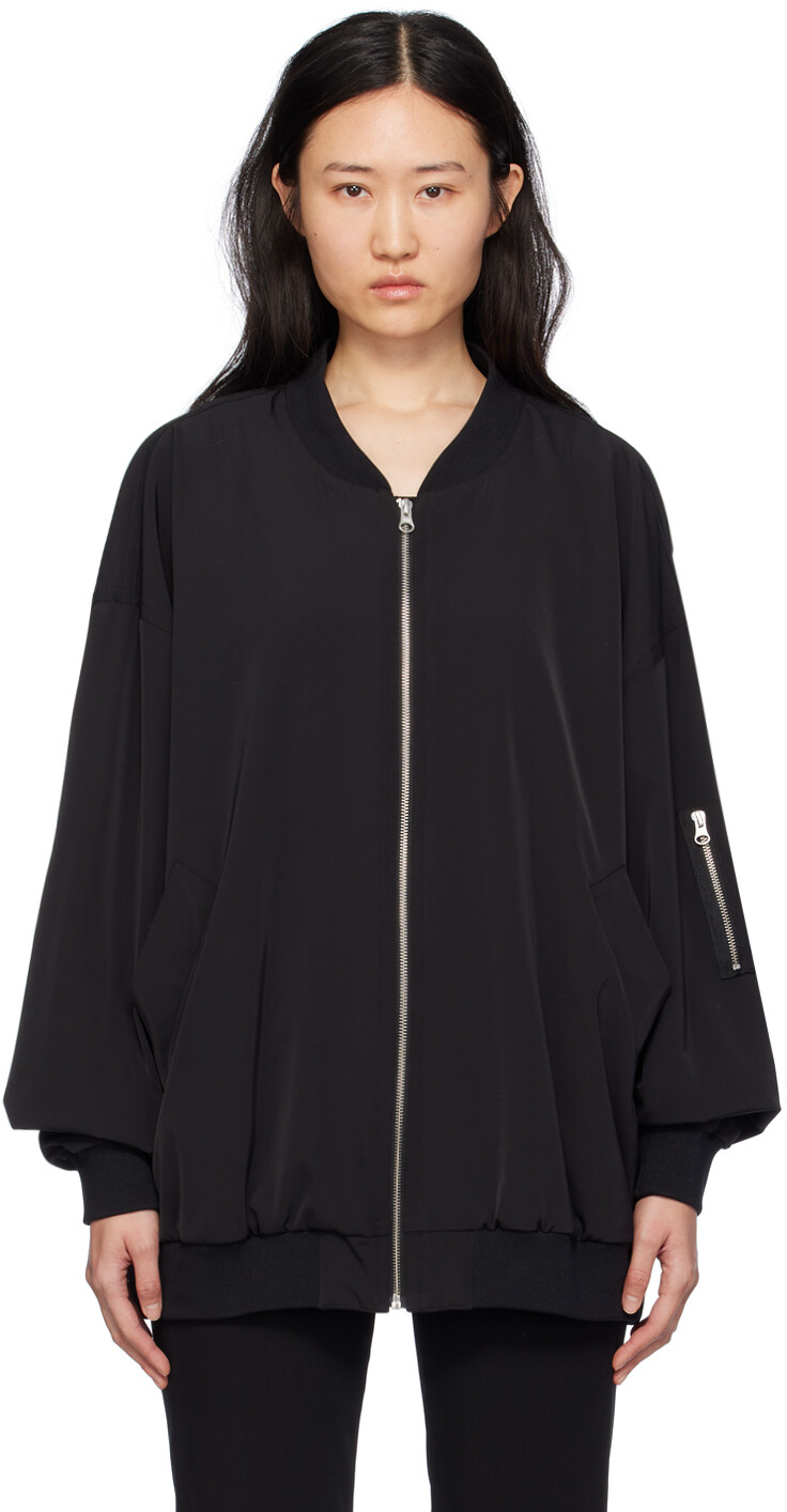 

Черный бомбер на молнии Mm6 Maison Margiela, цвет Black