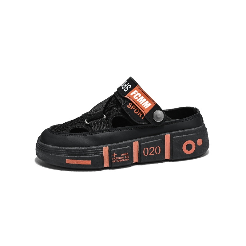 

Нескользящие, водонепроницаемые и дышащие детские сандалии с низким верхом FCMM, черный