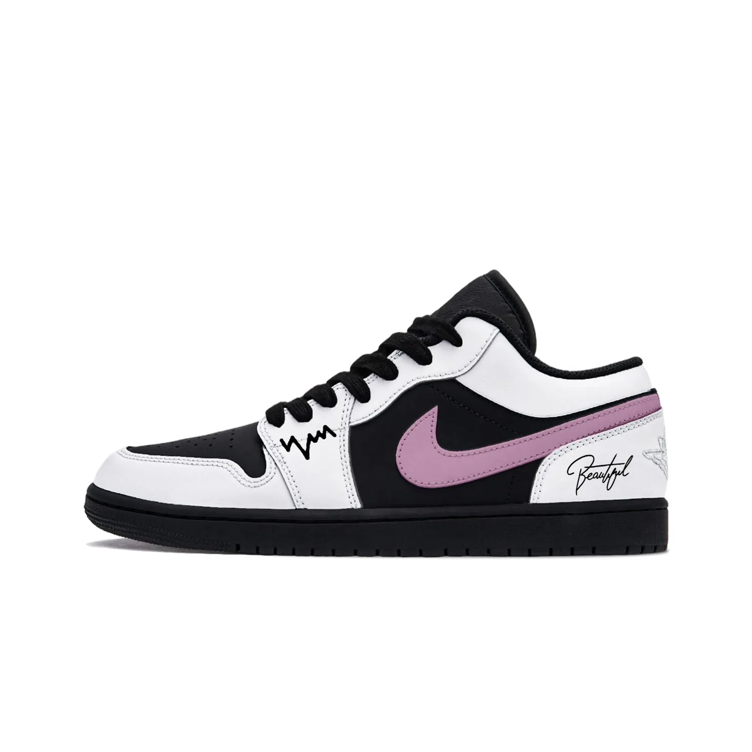 Кроссовки баскетбольные vintage Jordan Air 1 Low Twilight Cherry Blossom Black — фото 3