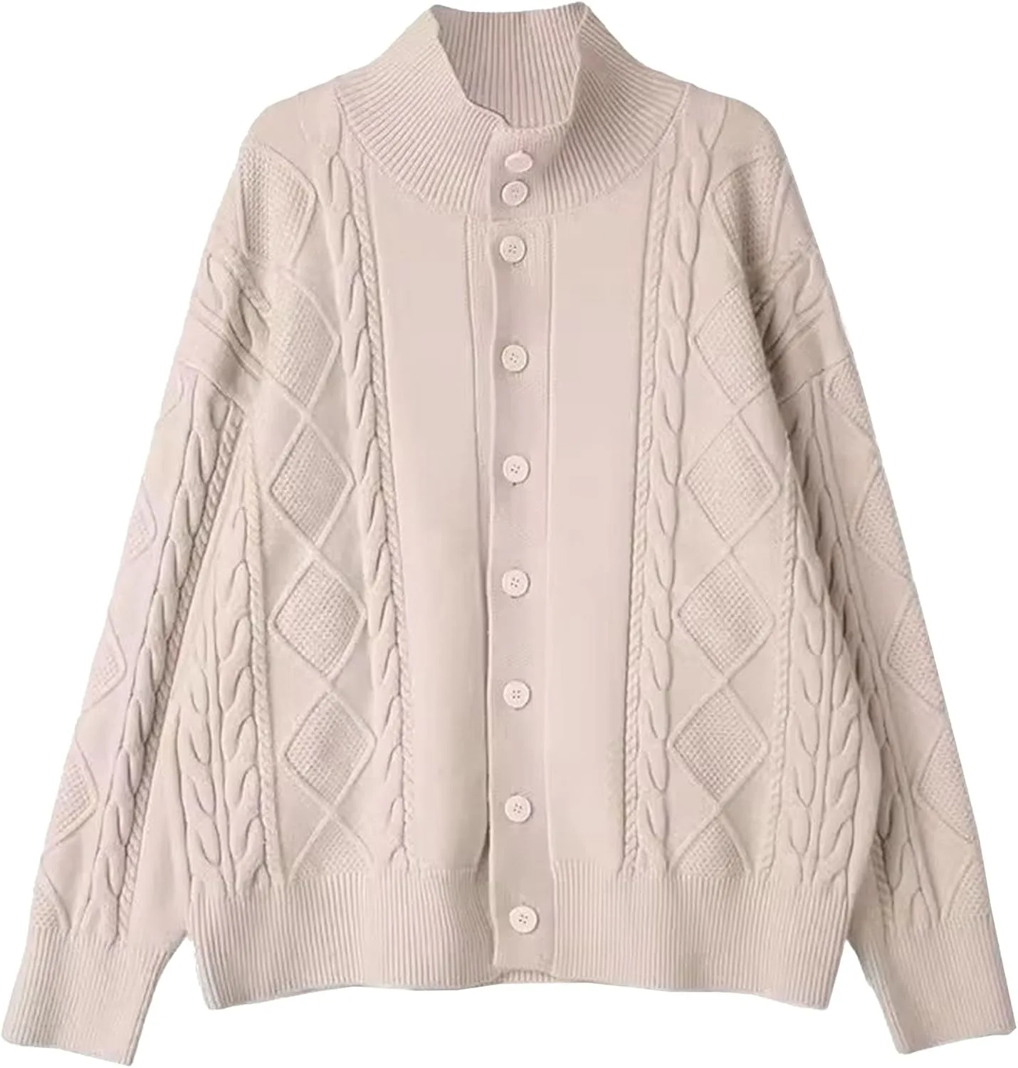 Мужской кардиган с воротником стойкой, Slim Fit, вязаный