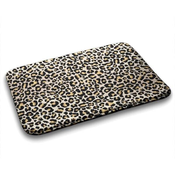 

Коврик для ванной Tulup Leopard, 90x1x90 см, бежевый
