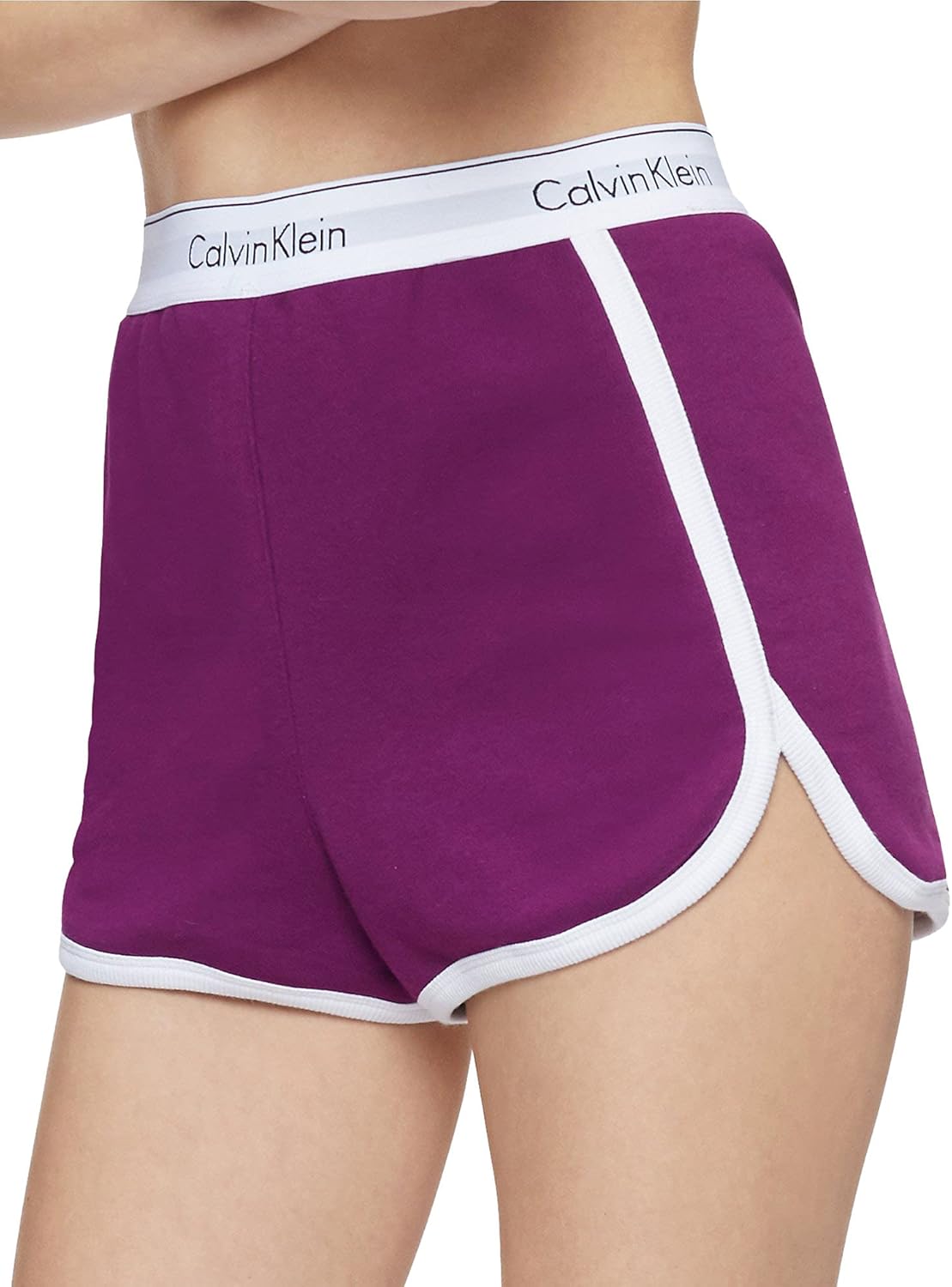 

Calvin Klein Modern Cotton Lounge Sleep Short Sleepwear, Purple(Qs5982-541)/White