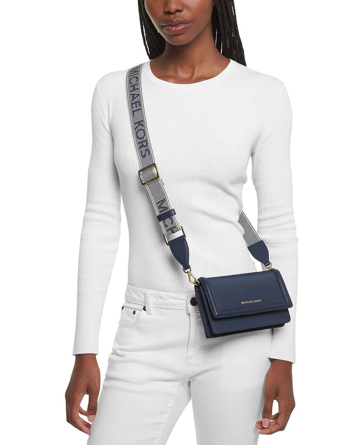

Нейлоновая сумка через плечо Mini с логотипом и лямкой Michael Kors