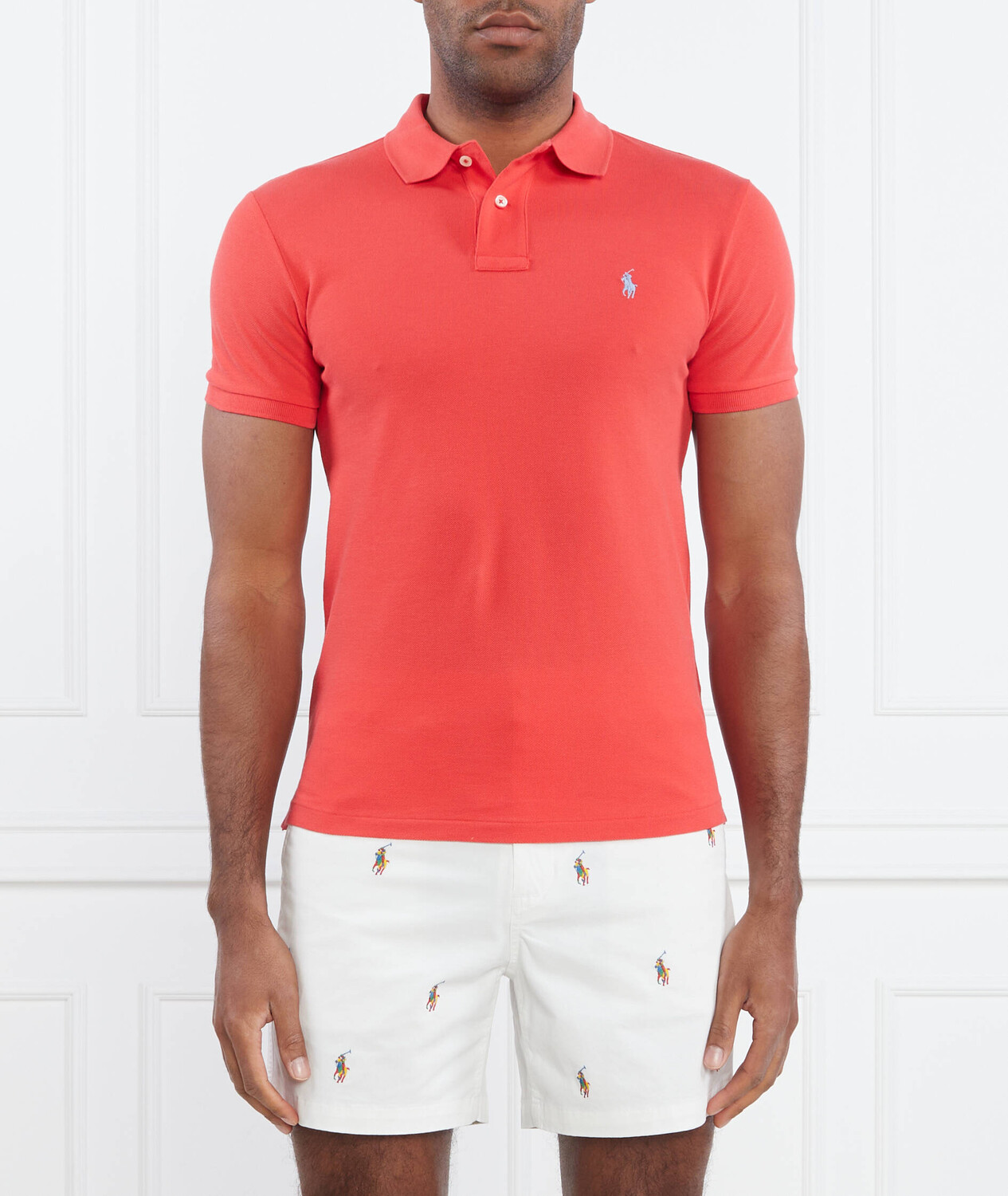 

Поло POLO RALPH LAUREN Slim Fit pique, красный