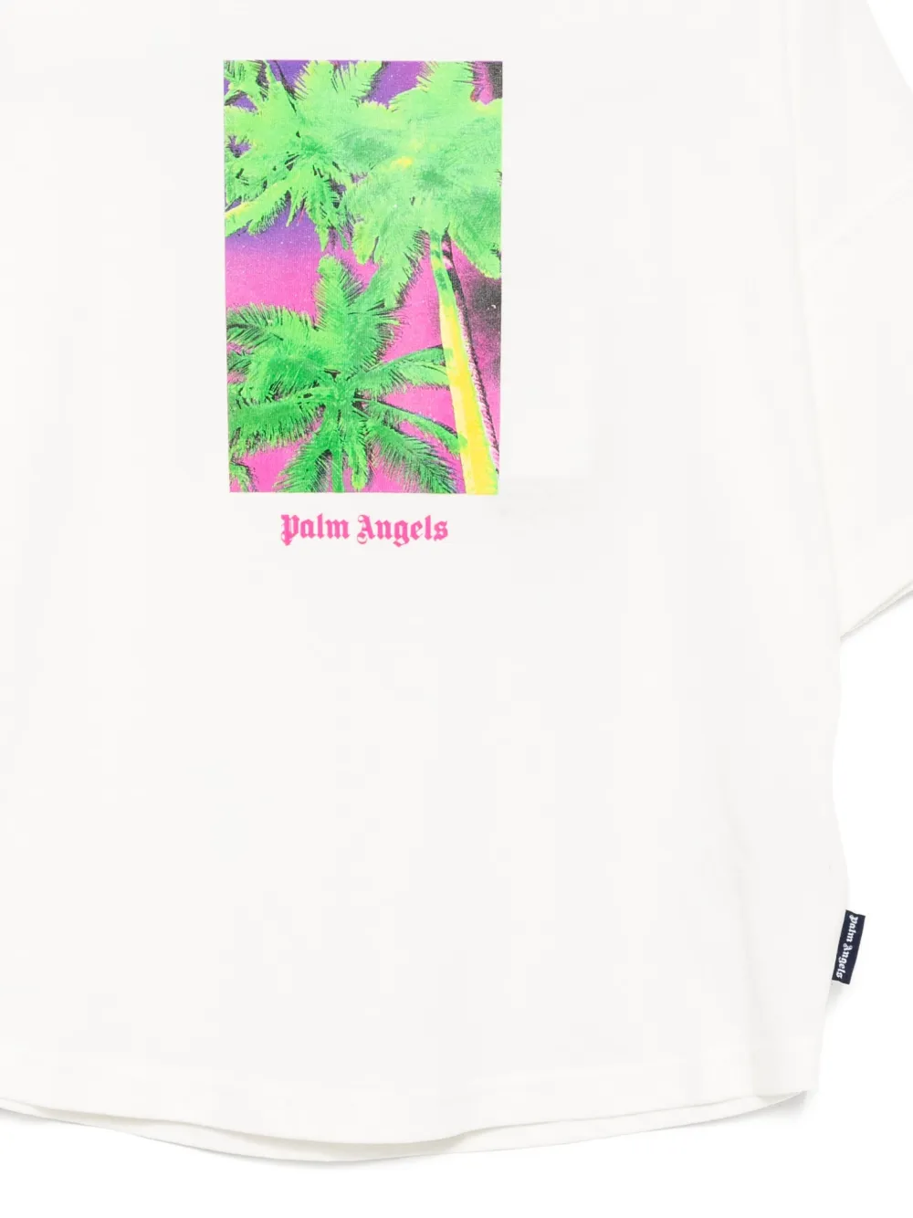Футболка с графичным принтом Palm Angels Kids, белый — фото 3