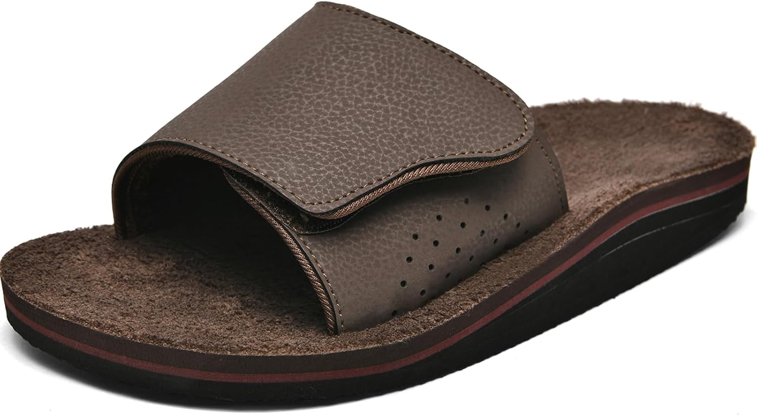 

Мужские домашние тапочки proutdor с поддержкой свода стопы, для улицы и дома, с каблуочной чашкой и мягкой стелькой, Coffee