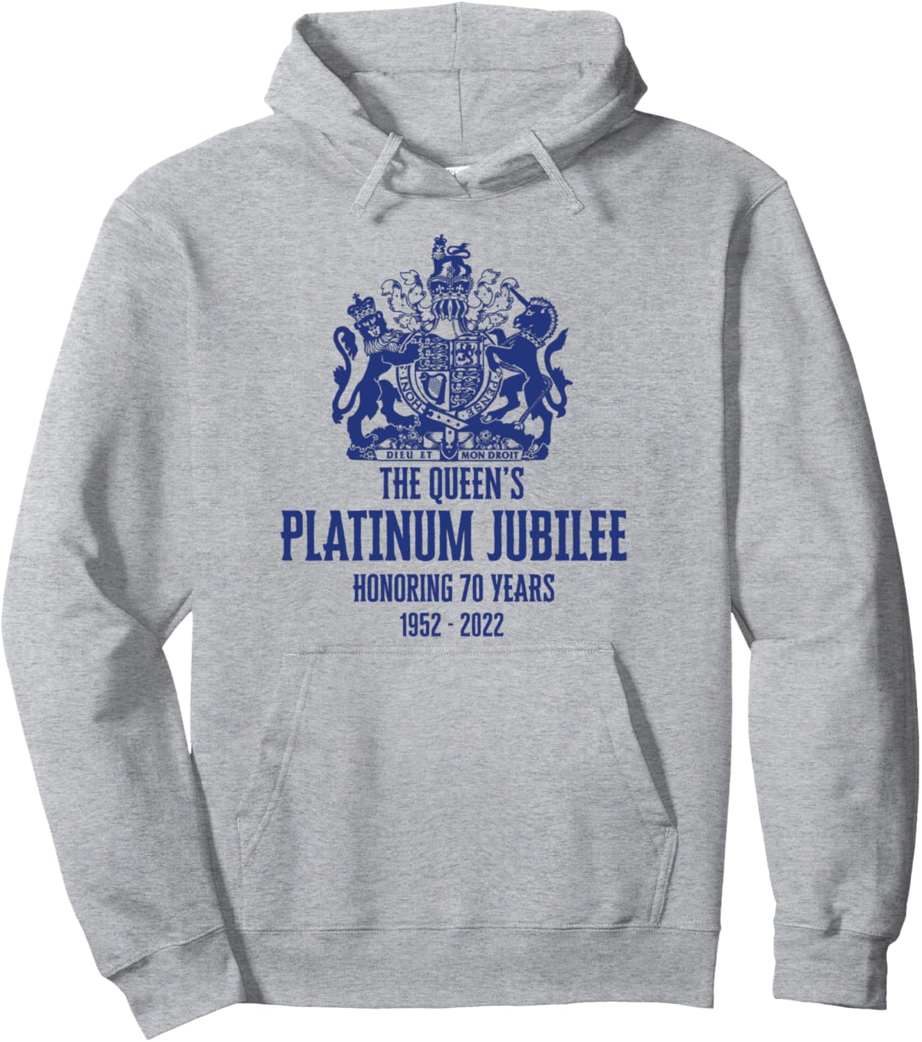 

Худи в честь платинового юбилея британской королевы (70 лет) The Queen'S Platinum Jubilee 2022, серый