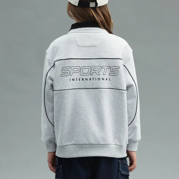 Свитшот Light Gray для детей 3-7 лет New Balance, светло-серый — фото 4