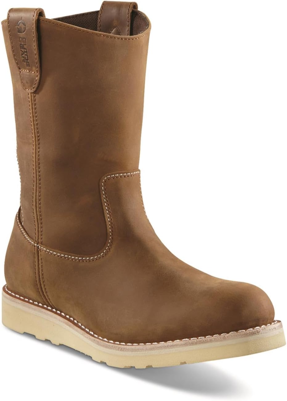 

Мужские ботинки Guide Gear Wedge Wellington 25 см, средние по высоте, кожаные, с влагоотводящей подкладкой, коричневый