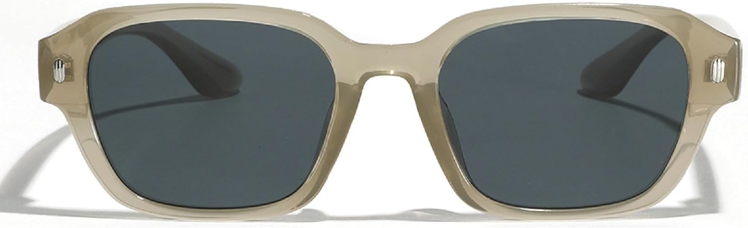 

Мужские солнцезащитные очки Melrose Retro Small Rectangle с заклепками, черные и желтые, с защитой от УФ-излучения UV400, модные женские очки с прозрачными линзами, оправа 30304, Green'