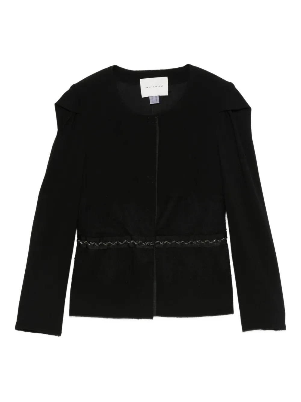 

Декорированный жакет с объемными рукавами Gemy Maalouf, черный
