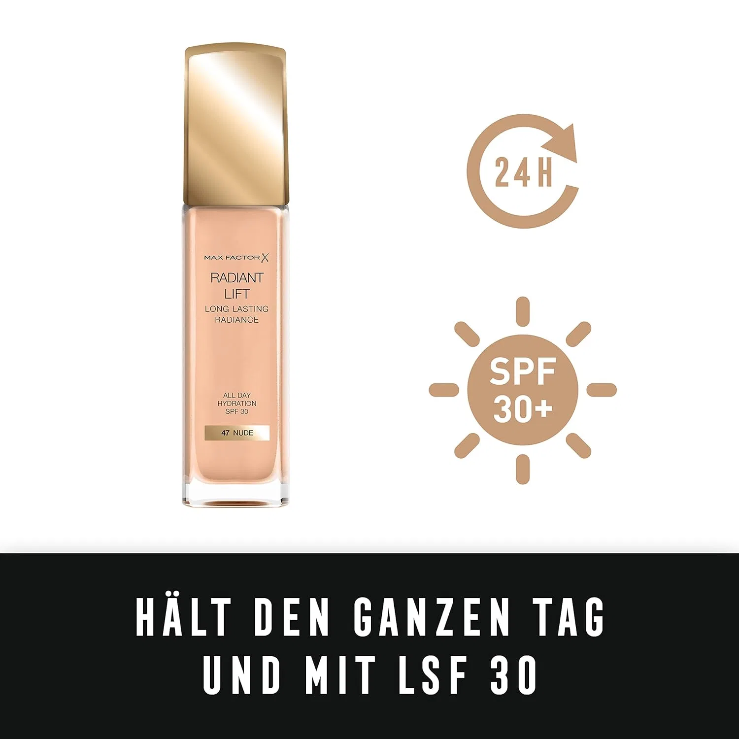 Тональная основа «Radiant Lift Foundation» от Max Factor Max Factor, 47 Nude — фото 4