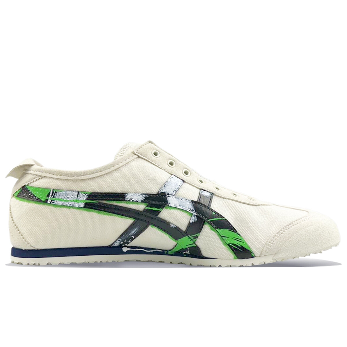 Кроссовки Onitsuka Tiger MEXICO 66 Lifestyle Shoes Unisex Low-top Green, бежевый/черный/зеленый — фото 2