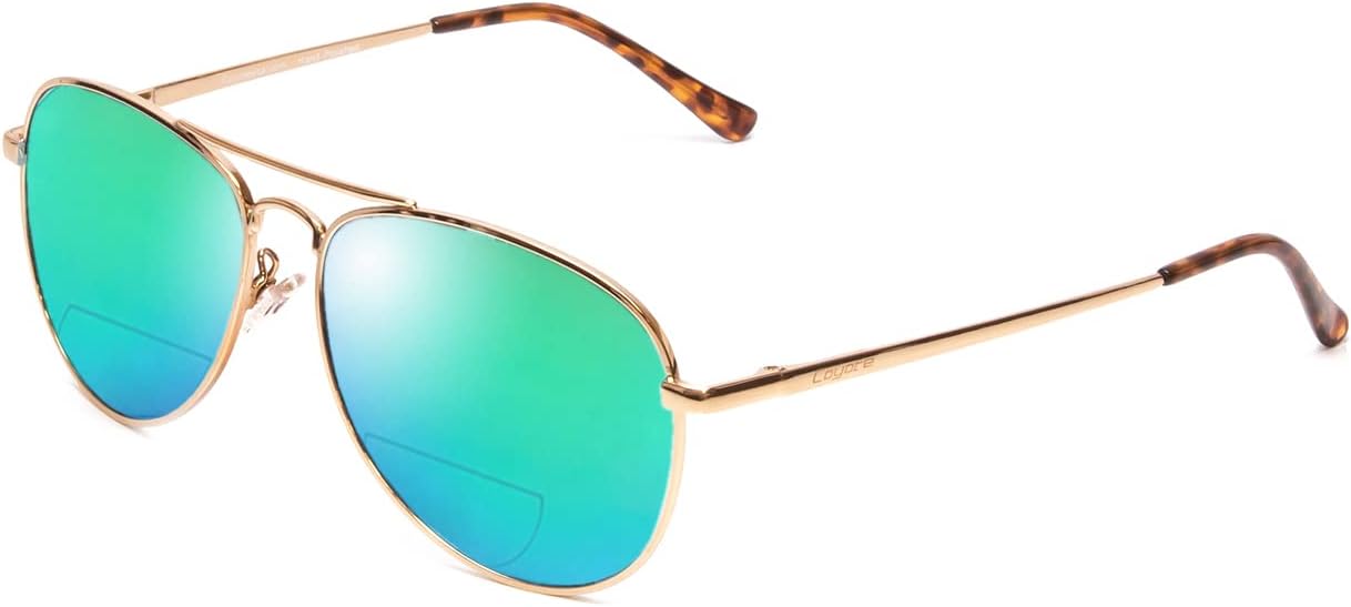 

Солнцезащитные очки Coyote Classic II Metal Polarized BiFocal +2.25 Gold/Green Mirror для мужчин и женщин. Модные солнцезащитные очки для чтения. Дизайнерский шик Coyote Eyewear, Gold Brown/Green Mirror