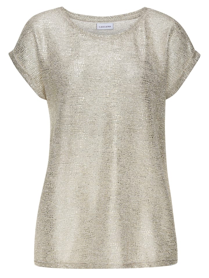 

Футболка LASCANA Kurzarmshirt, цвет goldfarben