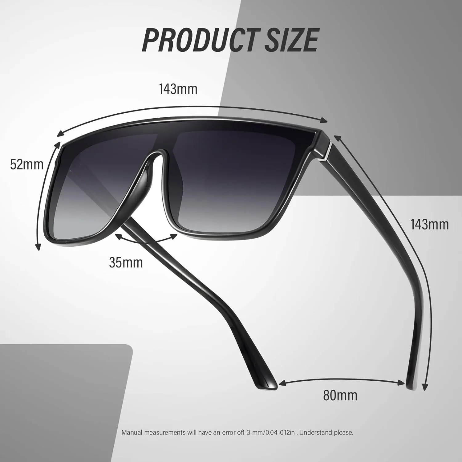 

KUGUAOK Винтажные большие квадратные солнцезащитные очки для женщин, крупная оправа, очки-маска с сиамскими линзами, защита от УФ-излучения, Black+leopard+amber Frame