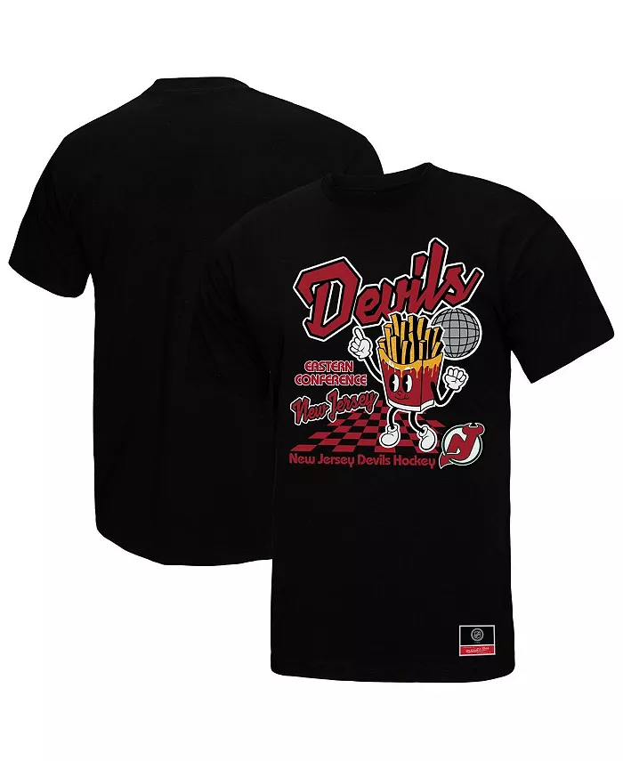 

Мужская черная футболка New Jersey Devils Local Food Mitchell & Ness