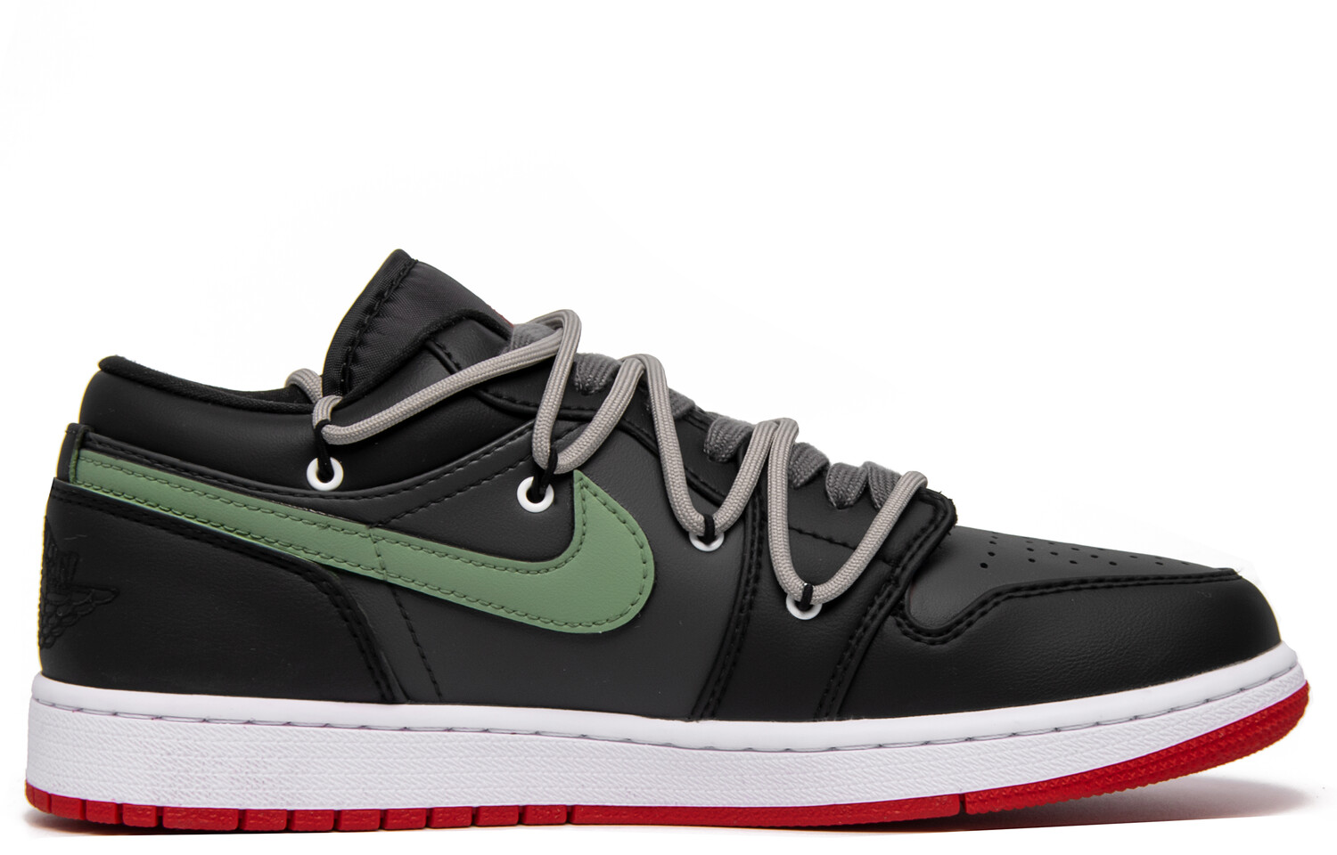 

Кроссовки Air Jordan 1 Vintage Basketball Shoes Men Low-Top Black/Green, Черный, Кроссовки Air Jordan 1 Vintage Basketball Shoes Men Low-Top Black/Green