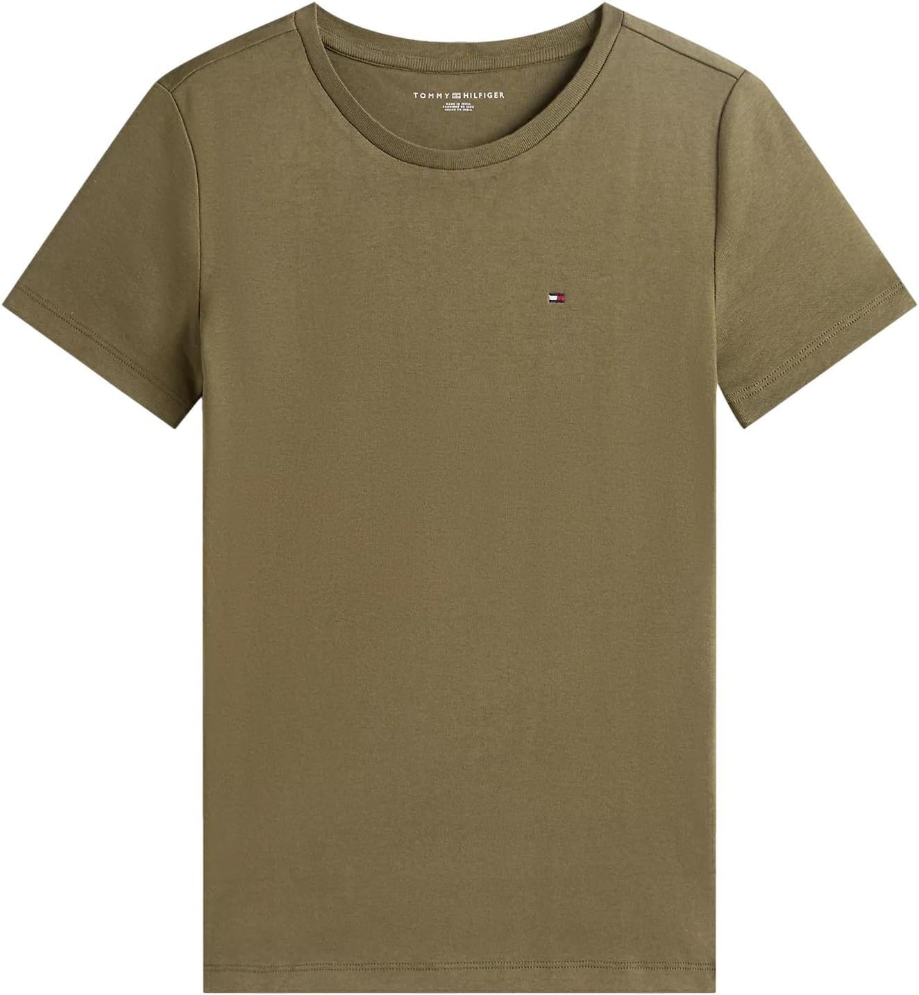 

Tommy Hilfiger Женская базовая базовая хлопковая легкая мягкая, Army Green