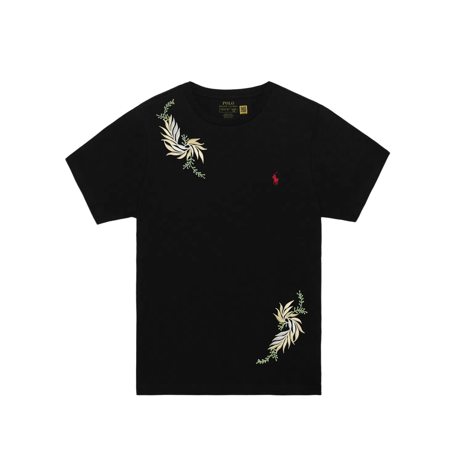Футболка с вышивкой Polo Ralph Lauren Black Kids'