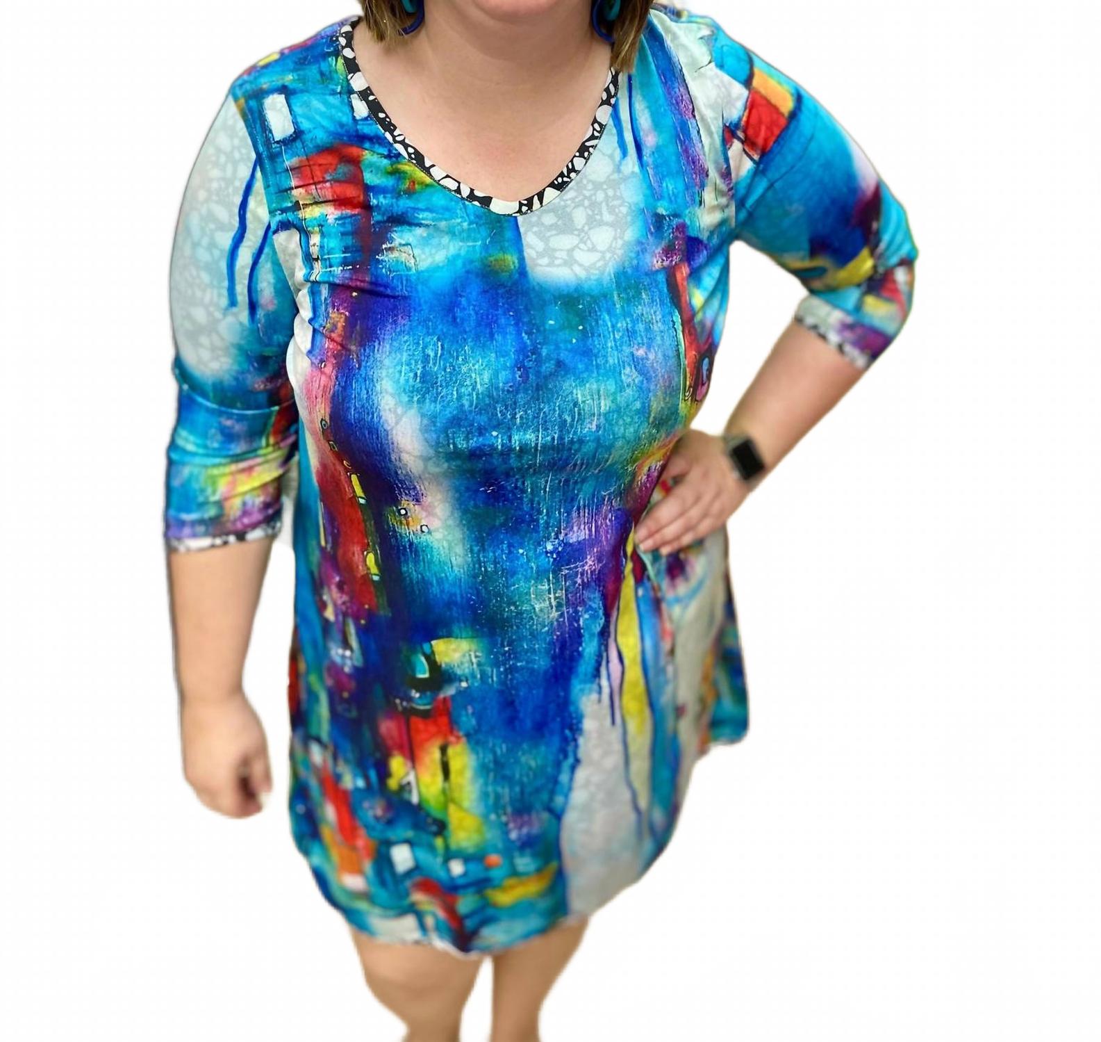 

Обратимое платье с рукавом три четверти Lemon Grass, мультиколор