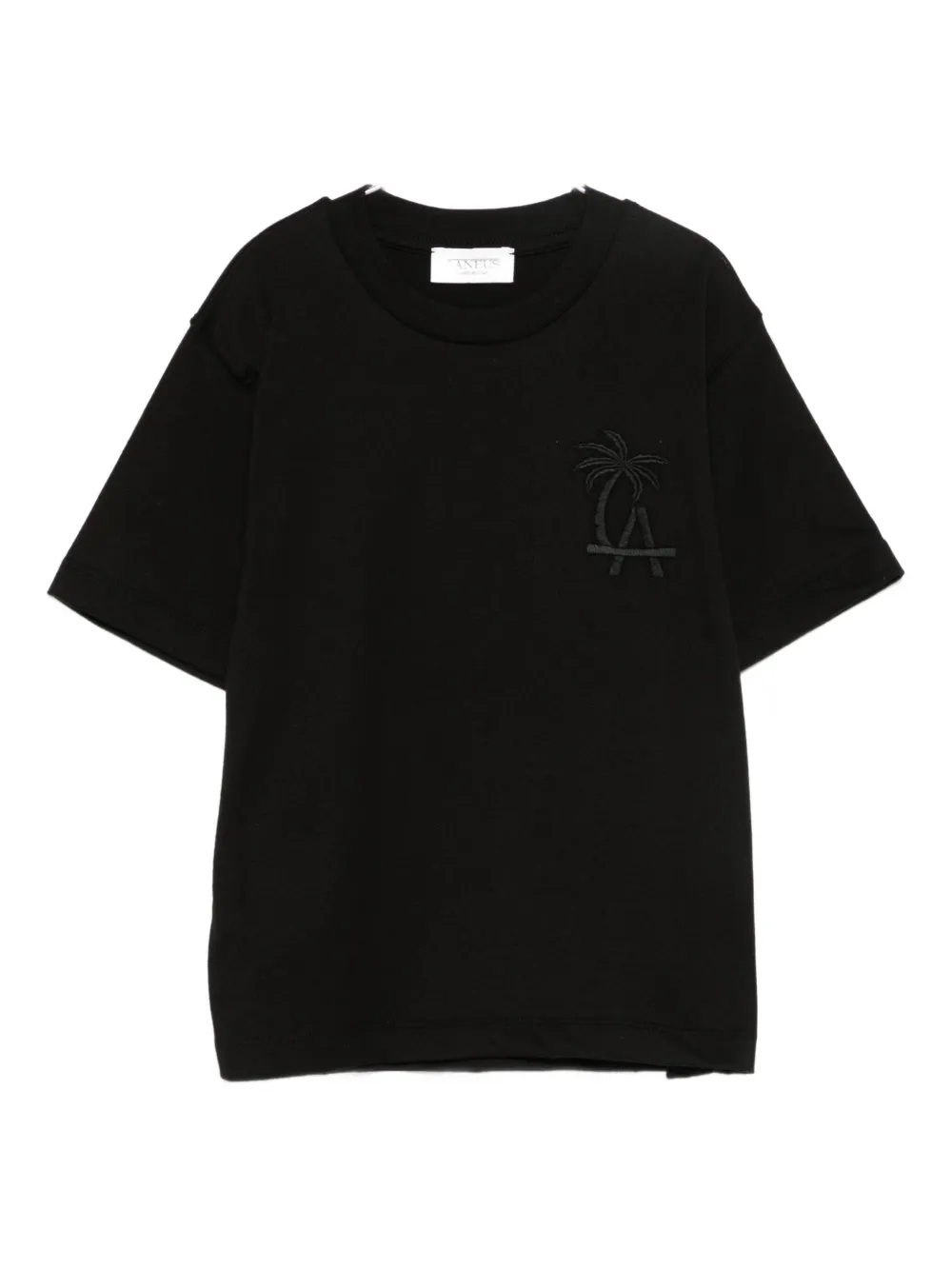 

Футболка с вышитым логотипом Laneus, черный