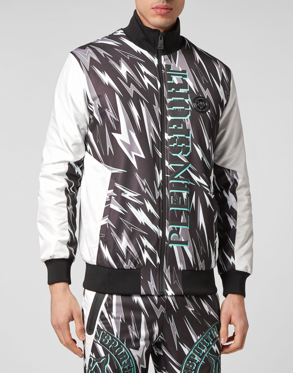 

Спортивный костюм для бега: топ/брюки Tiger Plein Sport, цвет Black/Mint Green