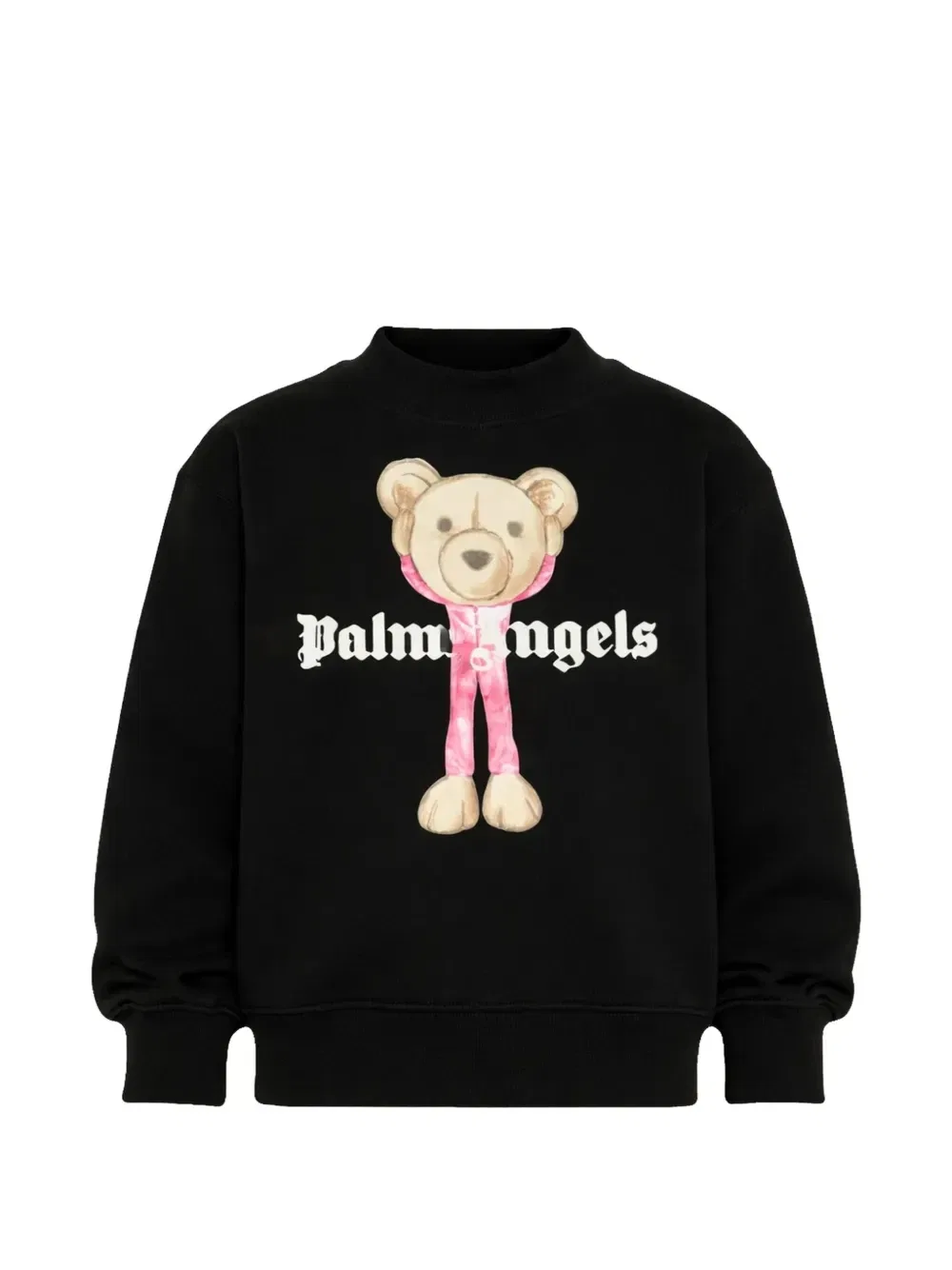 Свитшот с принтом в виде медведя Palm Angels Kids, черный