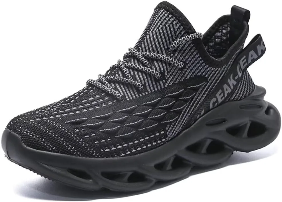 

Легкие мужские кроссовки Jakcuz больших размеров с сеткой и узором в виде рыбьей чешуи, черный