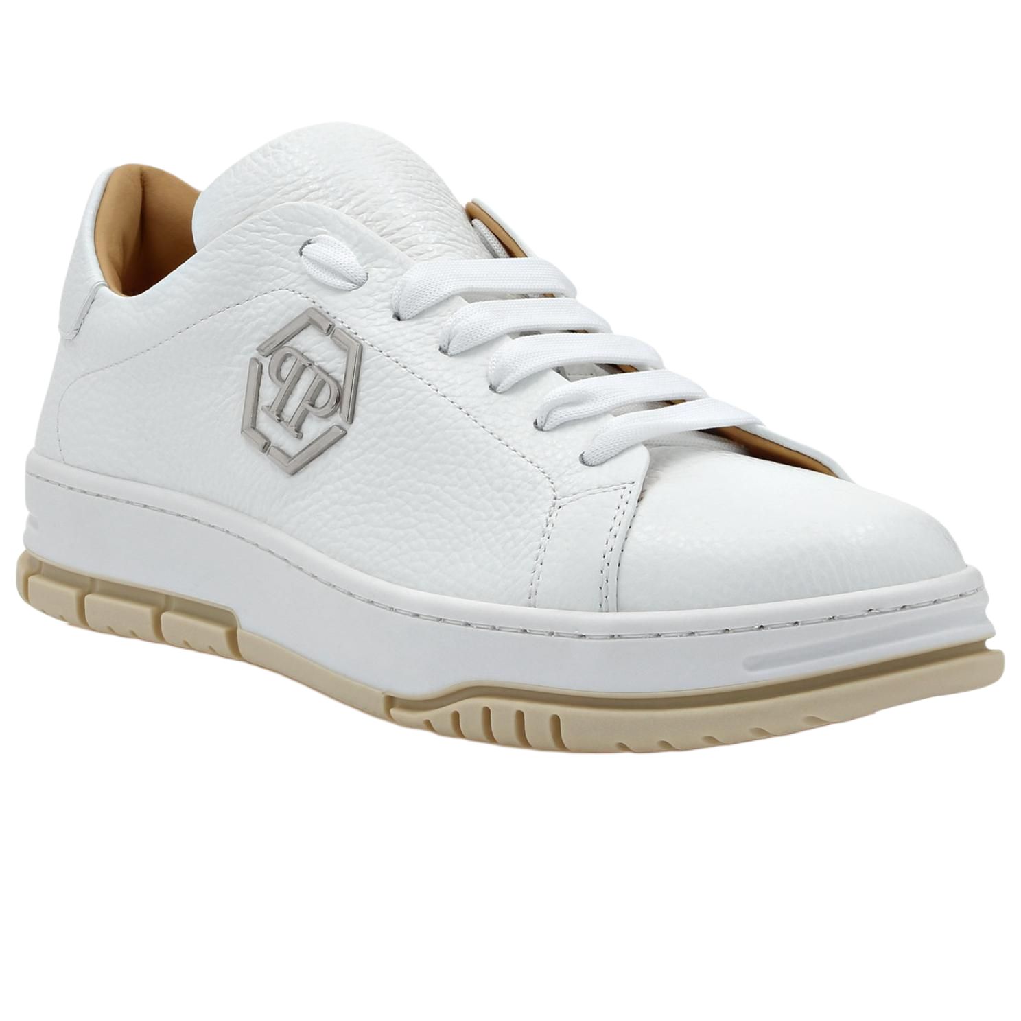 PHILIPP PLEIN Кроссовки Hexagon Leather Low top Unisex White — фото 4