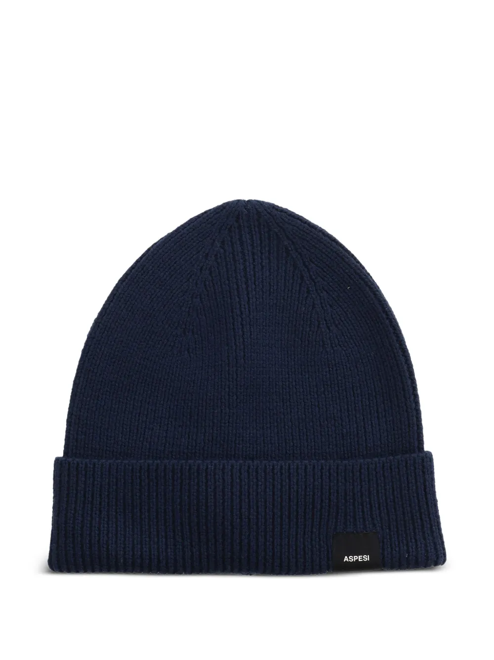 

Шерстяная шапка бини в рубчик Aspesi Kids, синий